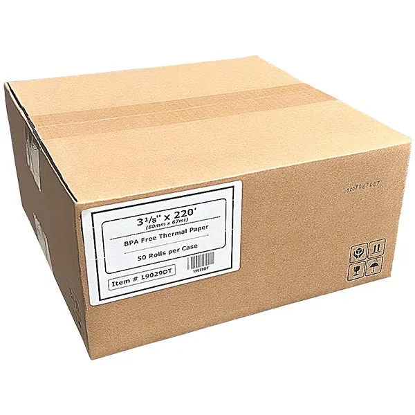 3 1/8" x 220' Thermal Paper (50 rolls/case) - BPA Free