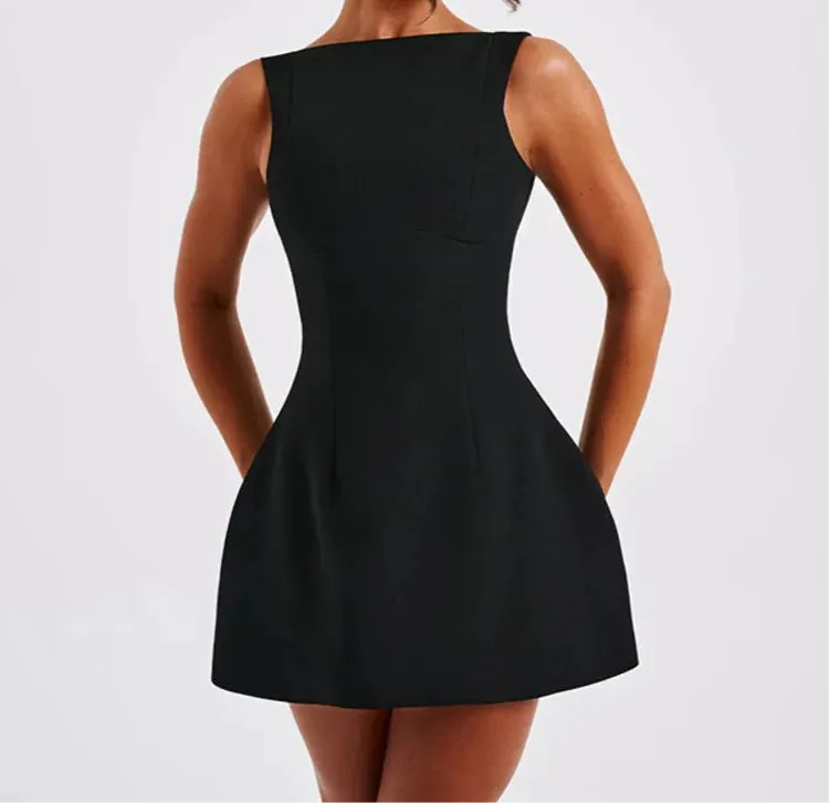 A&A Backless A-line Mini Dress