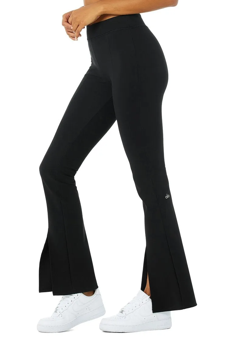 Airbrush High-Waist Flutter Legging - Black