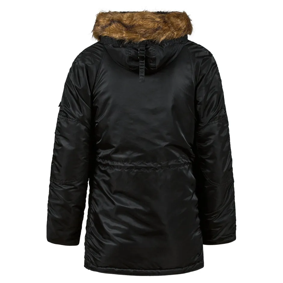 Alpha Slim Fit N-3B Parka - Black