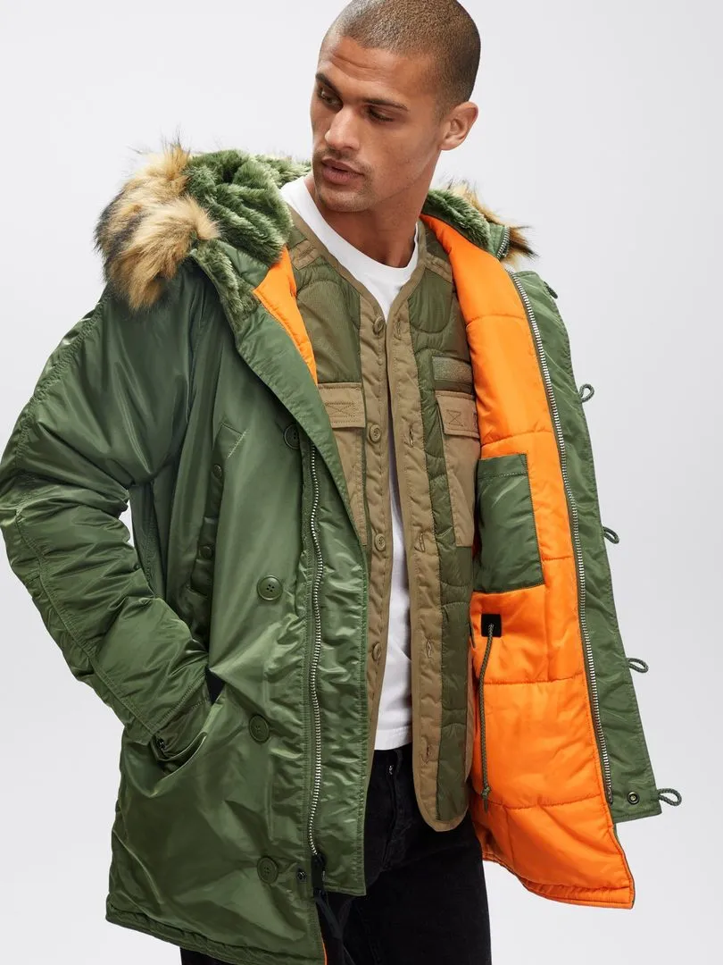 Alpha Slim Fit N-3B Parka - Sage