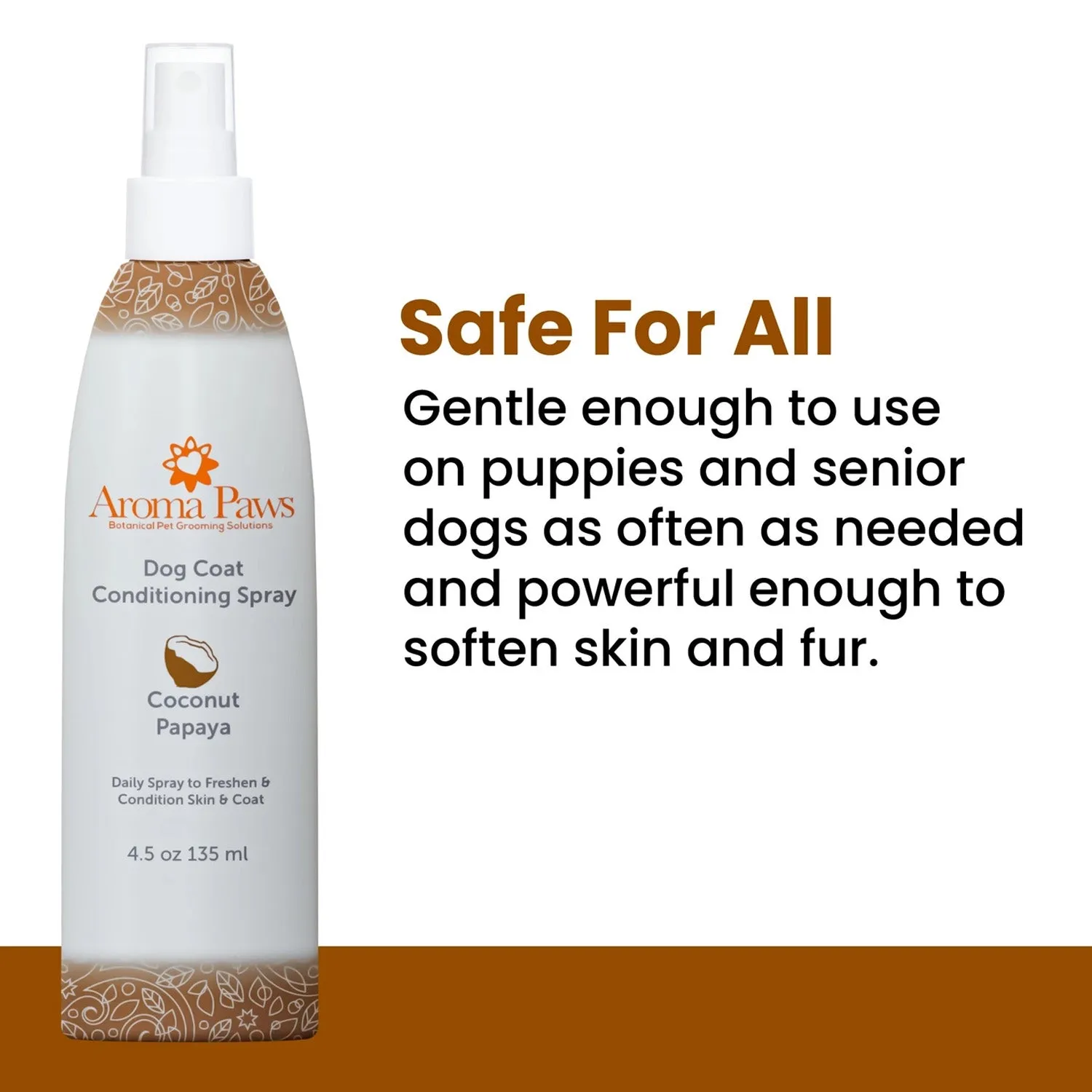 Aroma Paws Dog Coat Spray Coconut Papaya 4.5 oz.