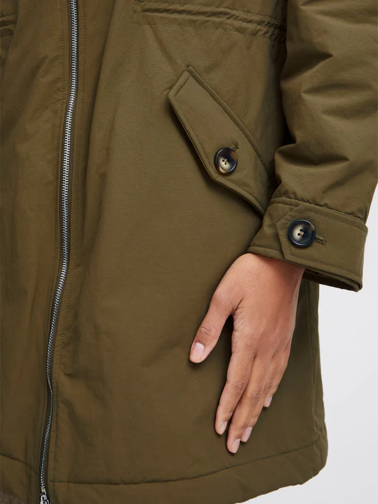 B Young ByAnetta Parka Coat Military Olive