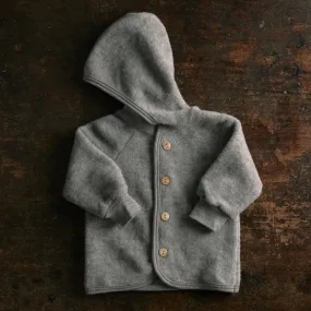 Baby & Kids Merino Wool Fleece Jacket - Light Grey