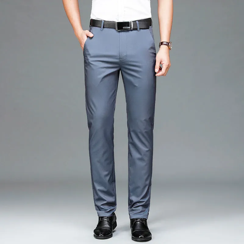 Bamboo Fiber Thin Loose Business Formal Wear Trousers