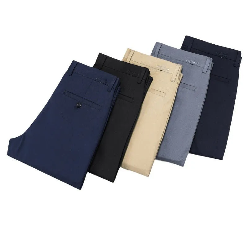 Bamboo Fiber Thin Loose Business Formal Wear Trousers