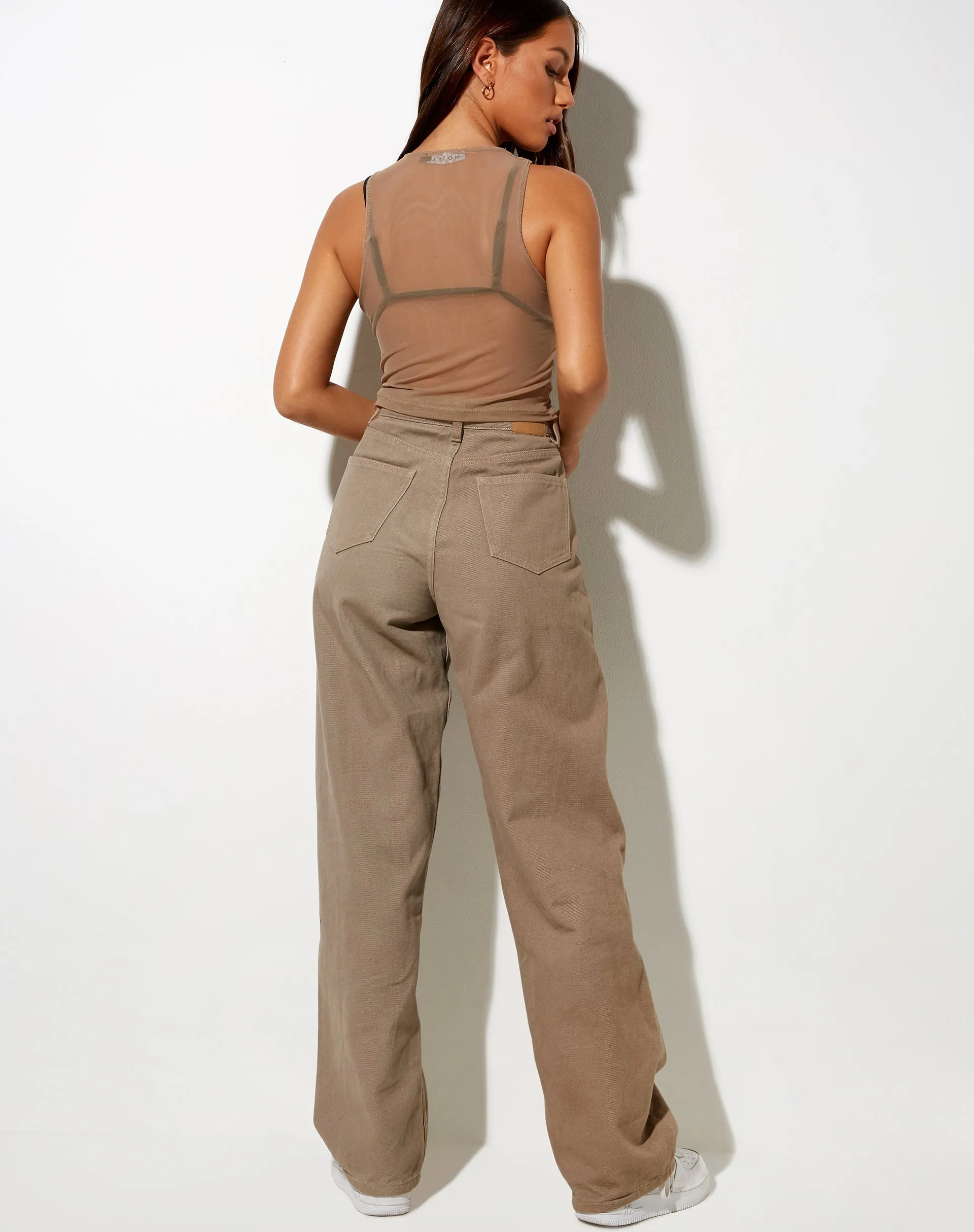 Barika Top in Mesh Taupe