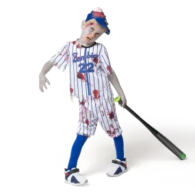 Baseball Zombie Costume, Blue - Child