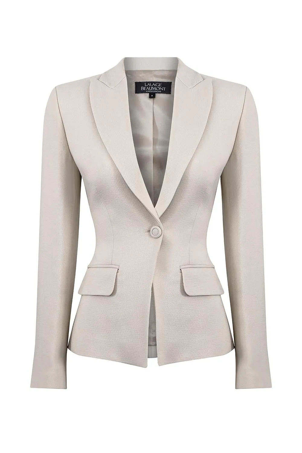 Beige Faille Jacket - Inez