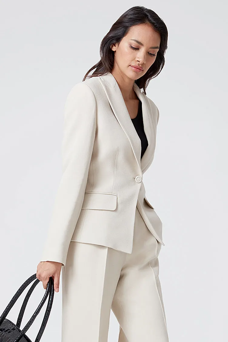 Beige Faille Jacket - Inez