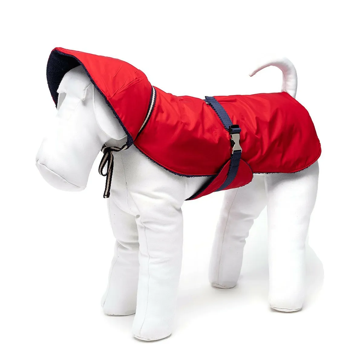 Bespoke Dog Raincoat Red/Blue Terry Cotton