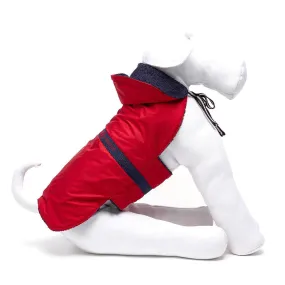 Bespoke Dog Raincoat Red/Blue Terry Cotton