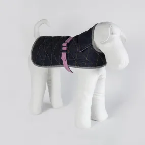 Bespoke Reversible Dog Coat/Raincoat Denim And Pink