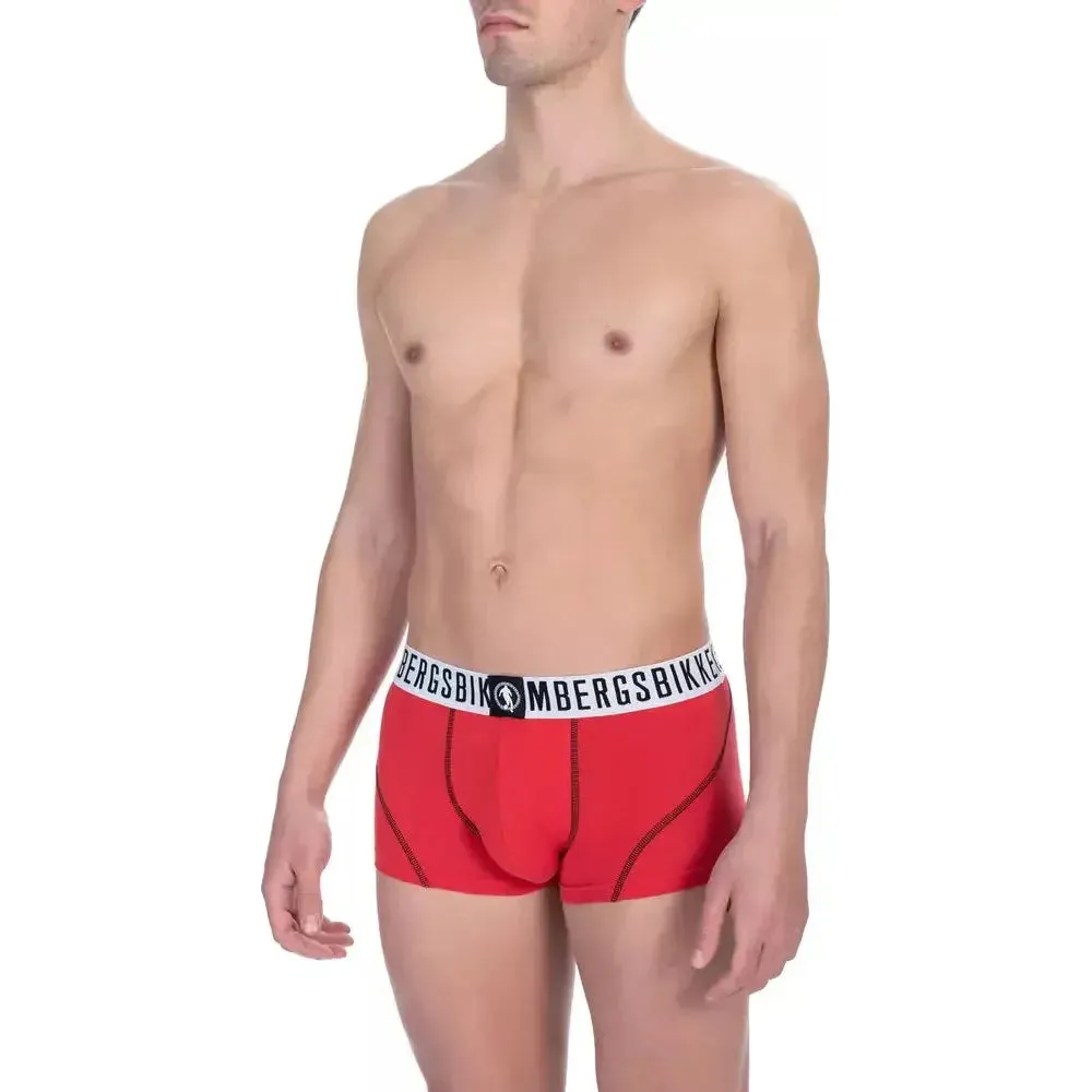 Bikkembergs Red Cotton Men's Underwear Trunk