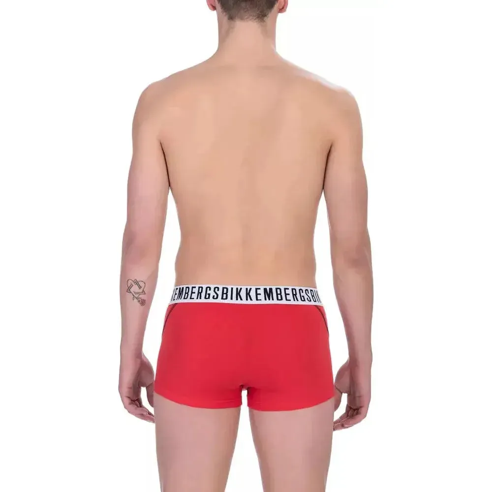 Bikkembergs Red Cotton Men's Underwear Trunk