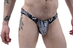 Black and White Swirl Mens Bikini Underwear