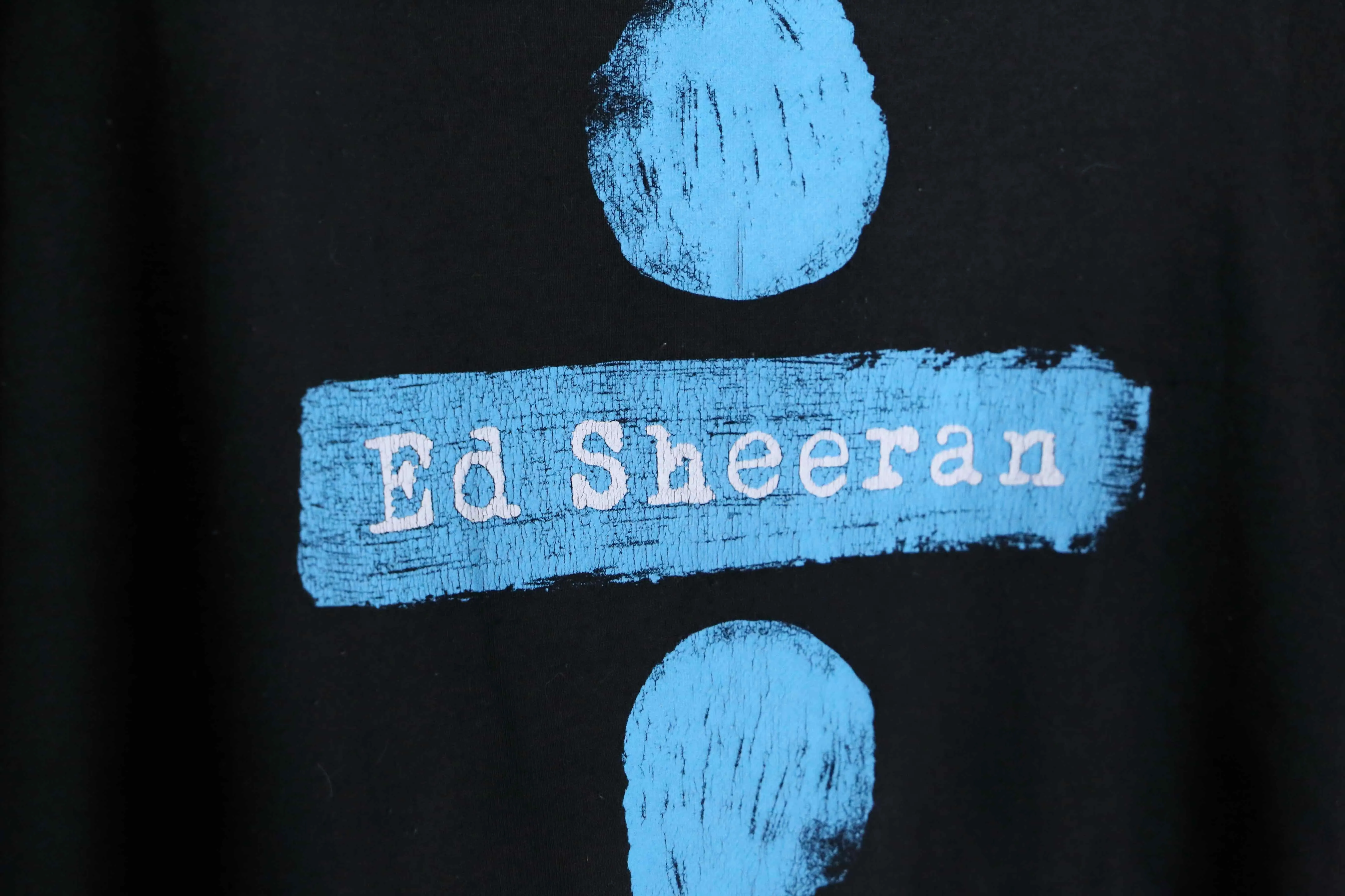 black color "Ed Sheeran" design parka