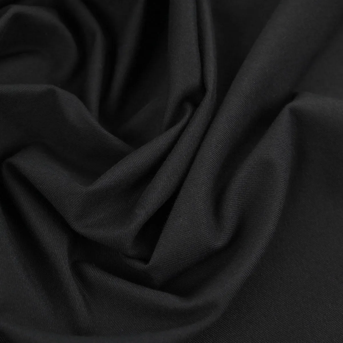 Black Stretchy Twill Fabric 24