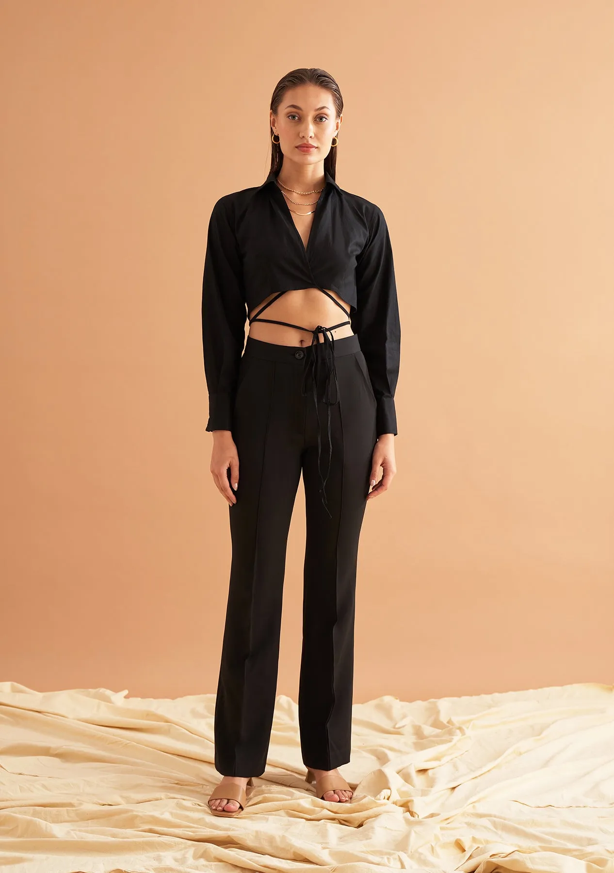 Black Women's Party wear Co-ord Set