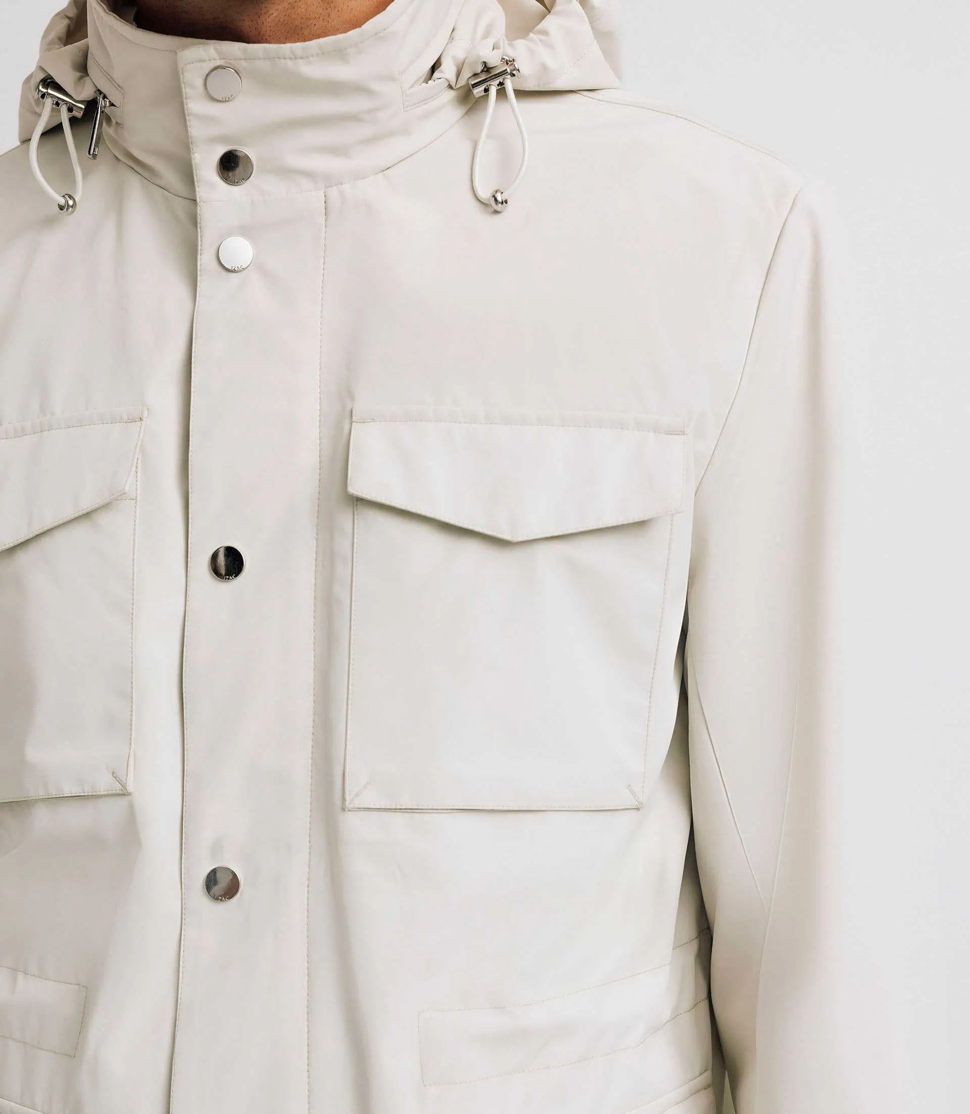 Blouson parka technique écrue