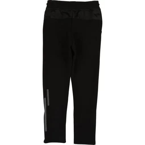 Boys Black Zip Joggers