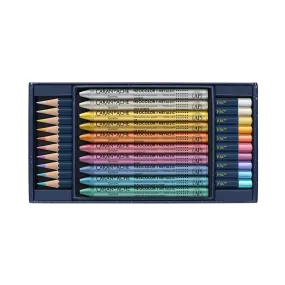 Caran d'Ache Cosmic Blue Mixed Media Metallic - 20 Piece Set