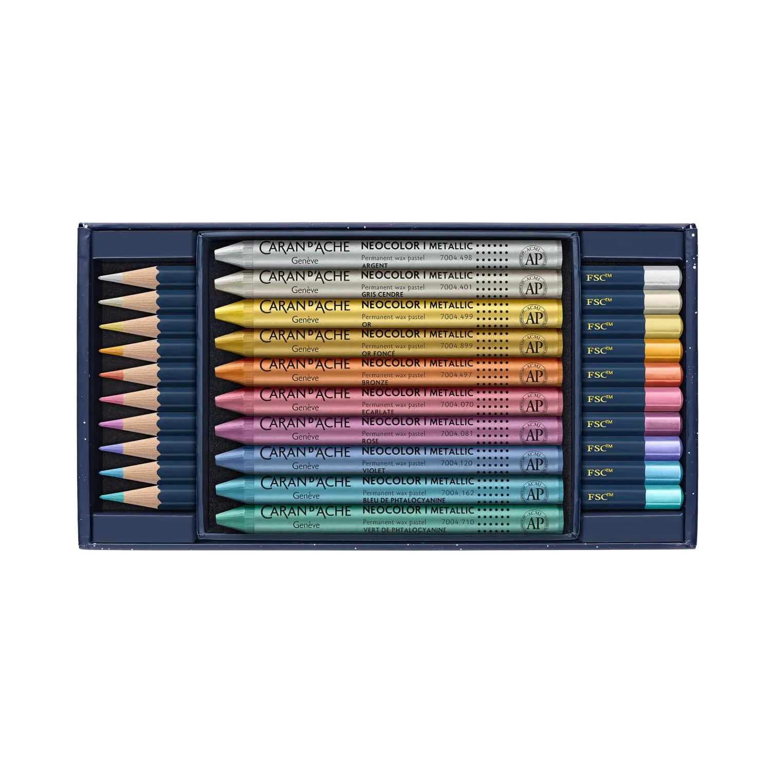 Caran d'Ache Cosmic Blue Mixed Media Metallic - 20 Piece Set