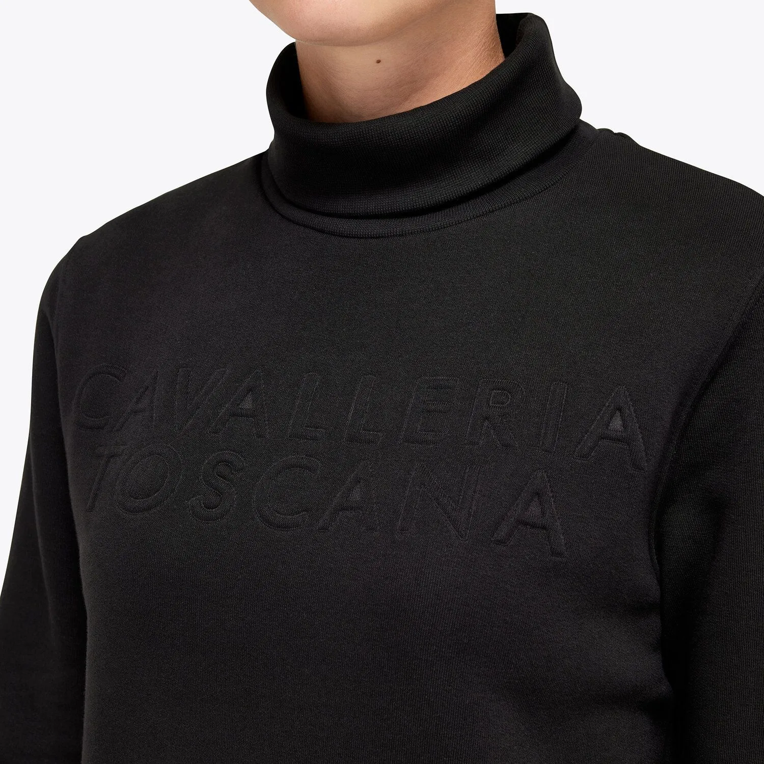 Cavalleria Toscana Embossed Turtleneck Pullover