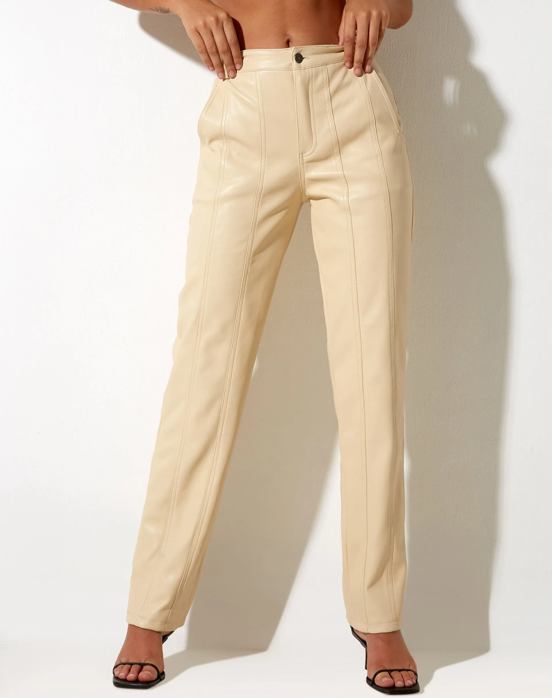 Centa Trouser in PU Butter