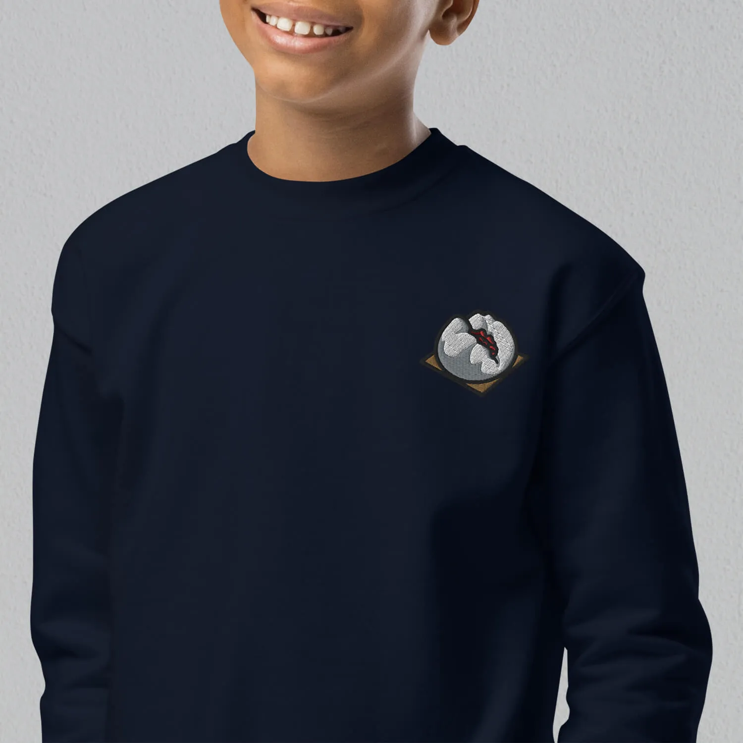 Char Siu Bao Embroidered Kids Sweatshirt