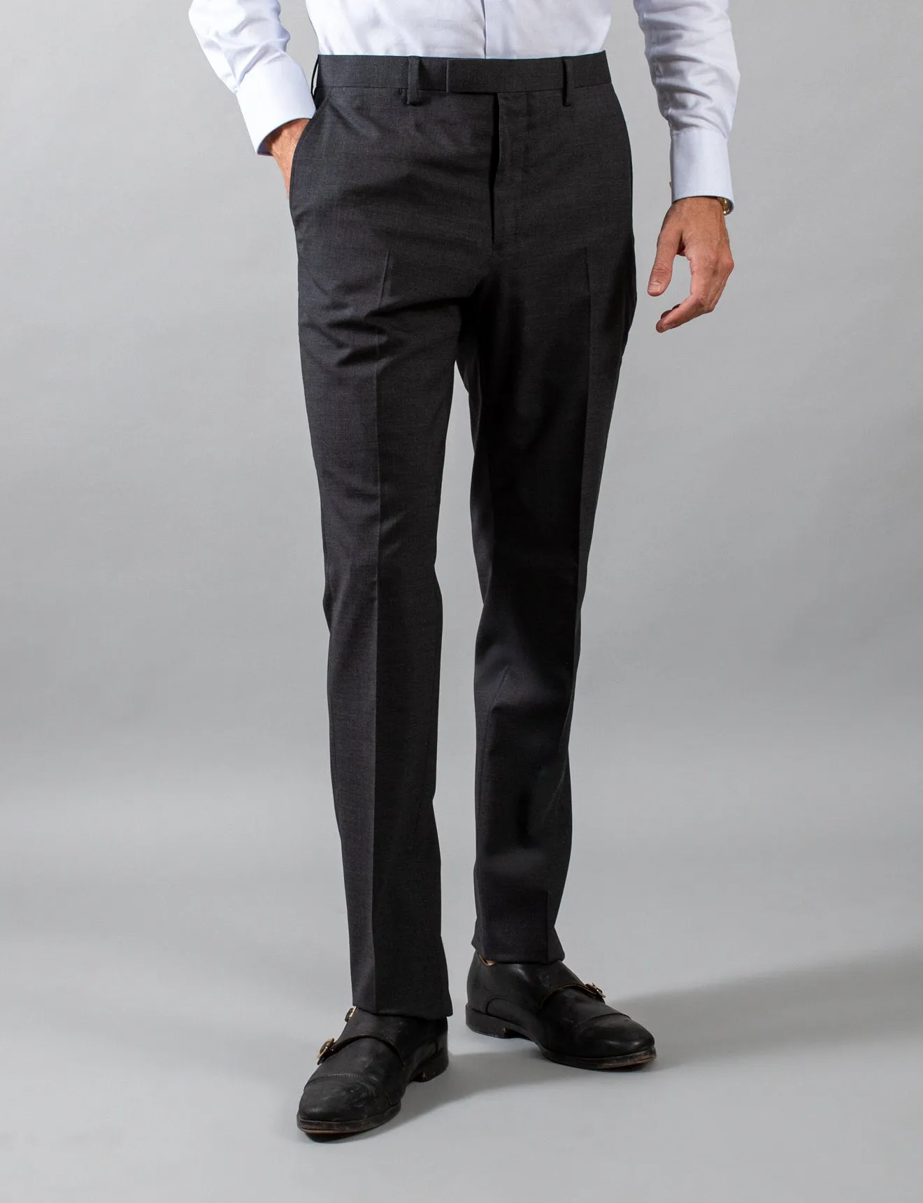 Charcoal Classic Suit Trousers