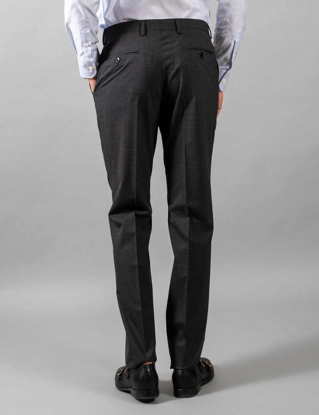 Charcoal Classic Suit Trousers