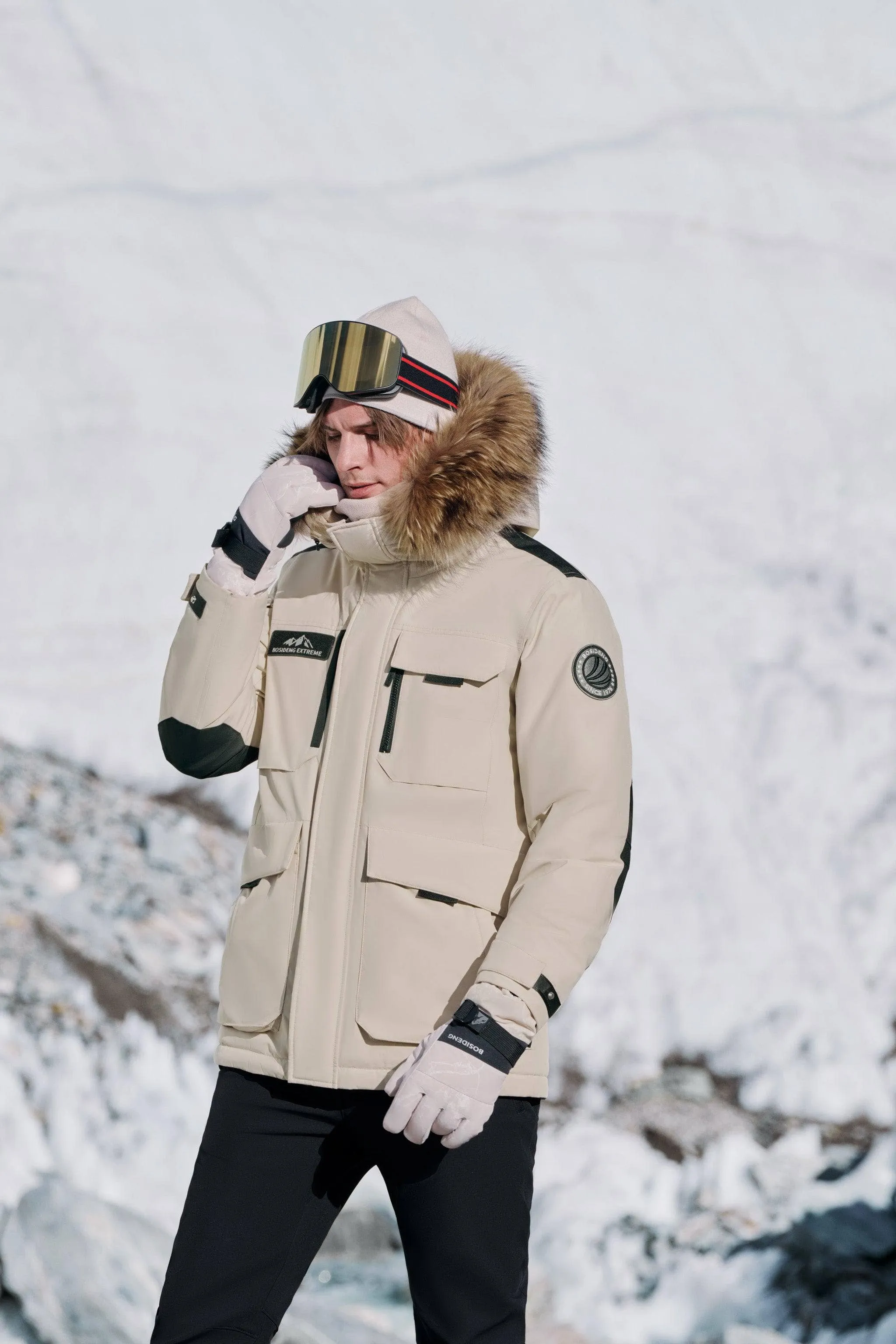 Classic Extreme Goose Down Parka With Fur Hood 2317