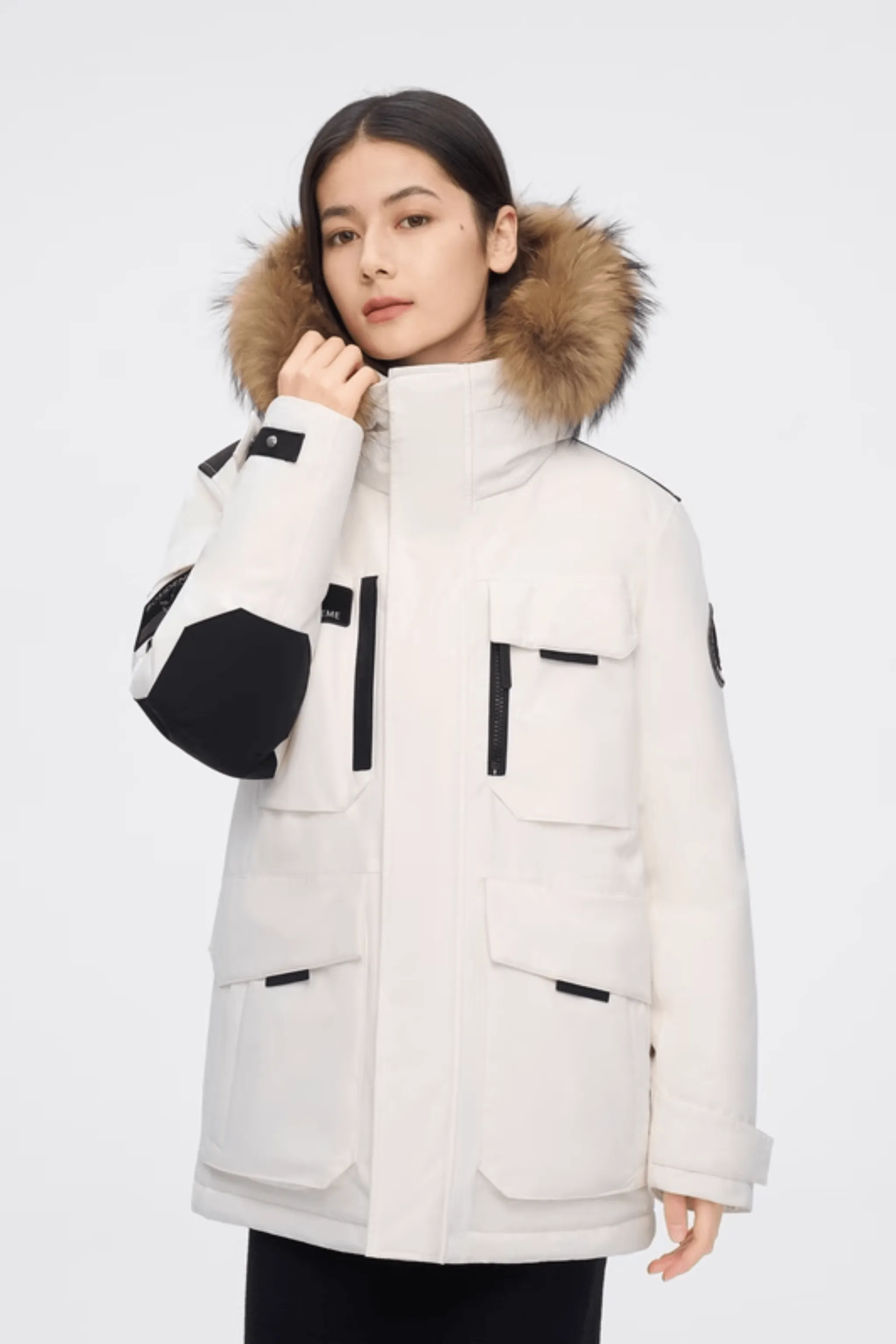 Classic Extreme Goose Down Parka With Fur Hood 2317