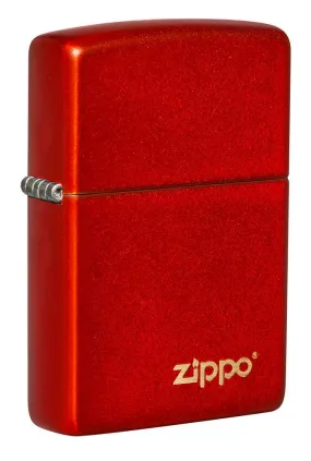 Classic Metallic Red Zippo Logo