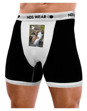 Colorado Waterfall Scene Text Mens Boxer Brief Underwear