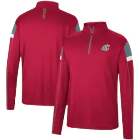 Colosseum Men's Golf Match Crimson WSU 1/4 Zip