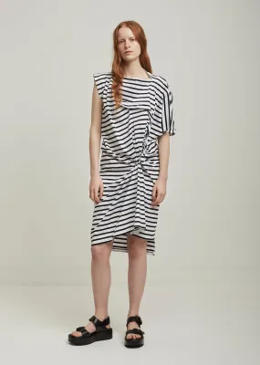 Cotton Jersey Horizontal Stripe Dress