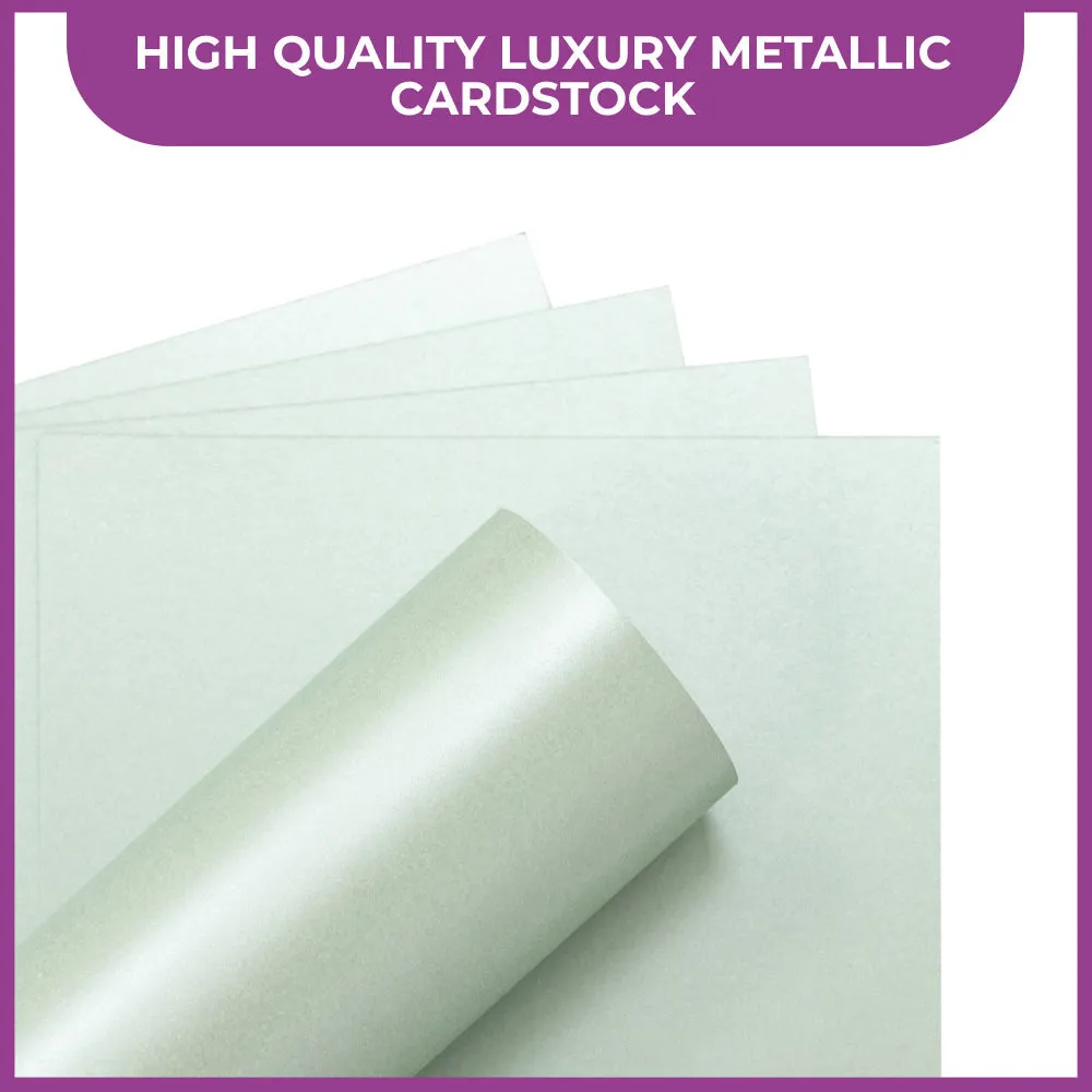 Crafter's Companion Centura Pearl Metallic A4 Single Colour 10 Sheet Pack - Silver