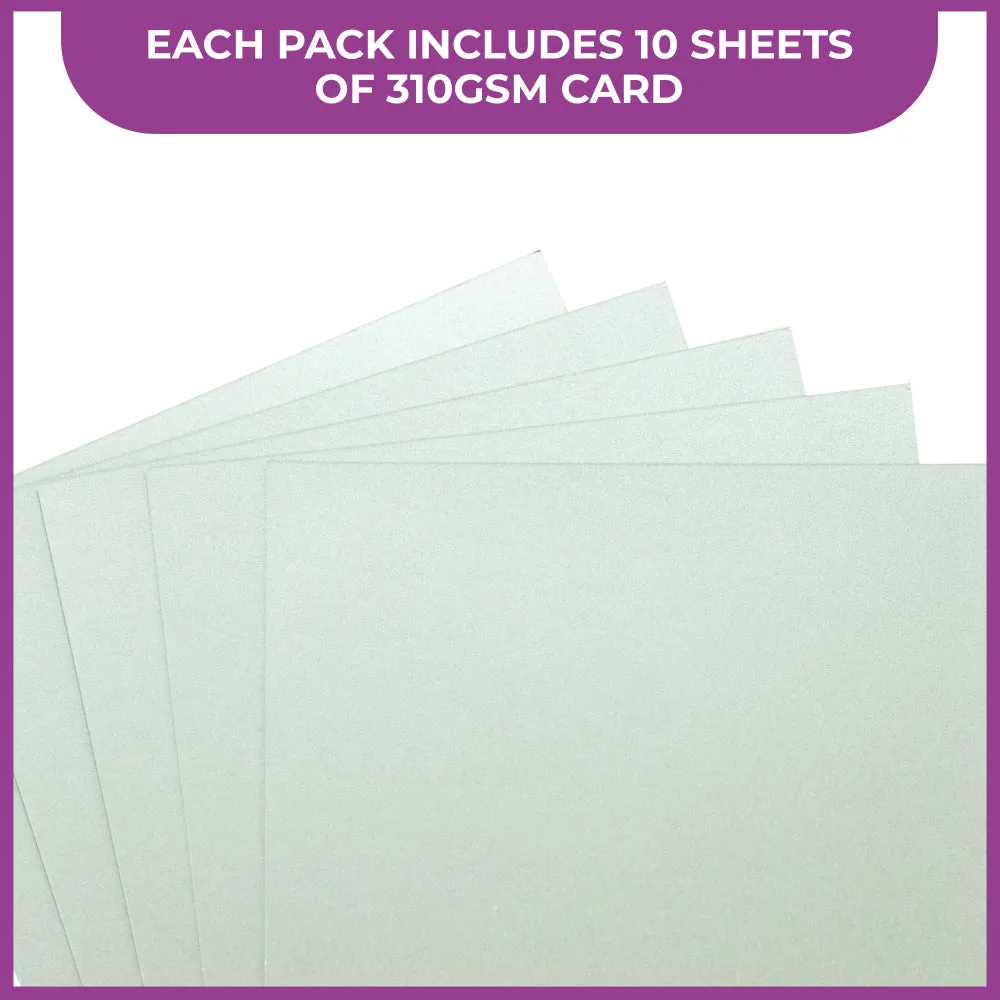 Crafter's Companion Centura Pearl Metallic A4 Single Colour 10 Sheet Pack - Silver