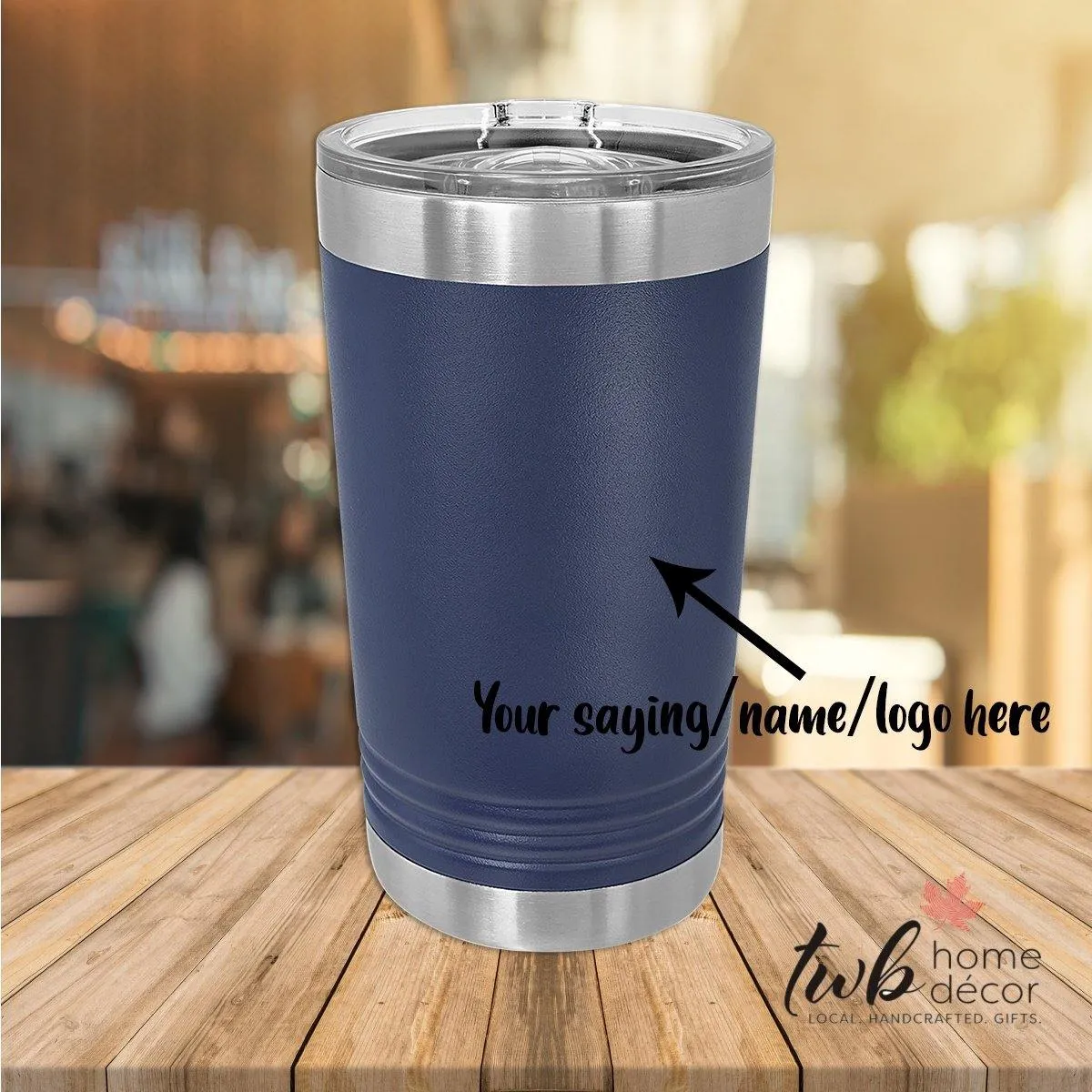 CUSTOM 16oz Pint Thermal - slider lid