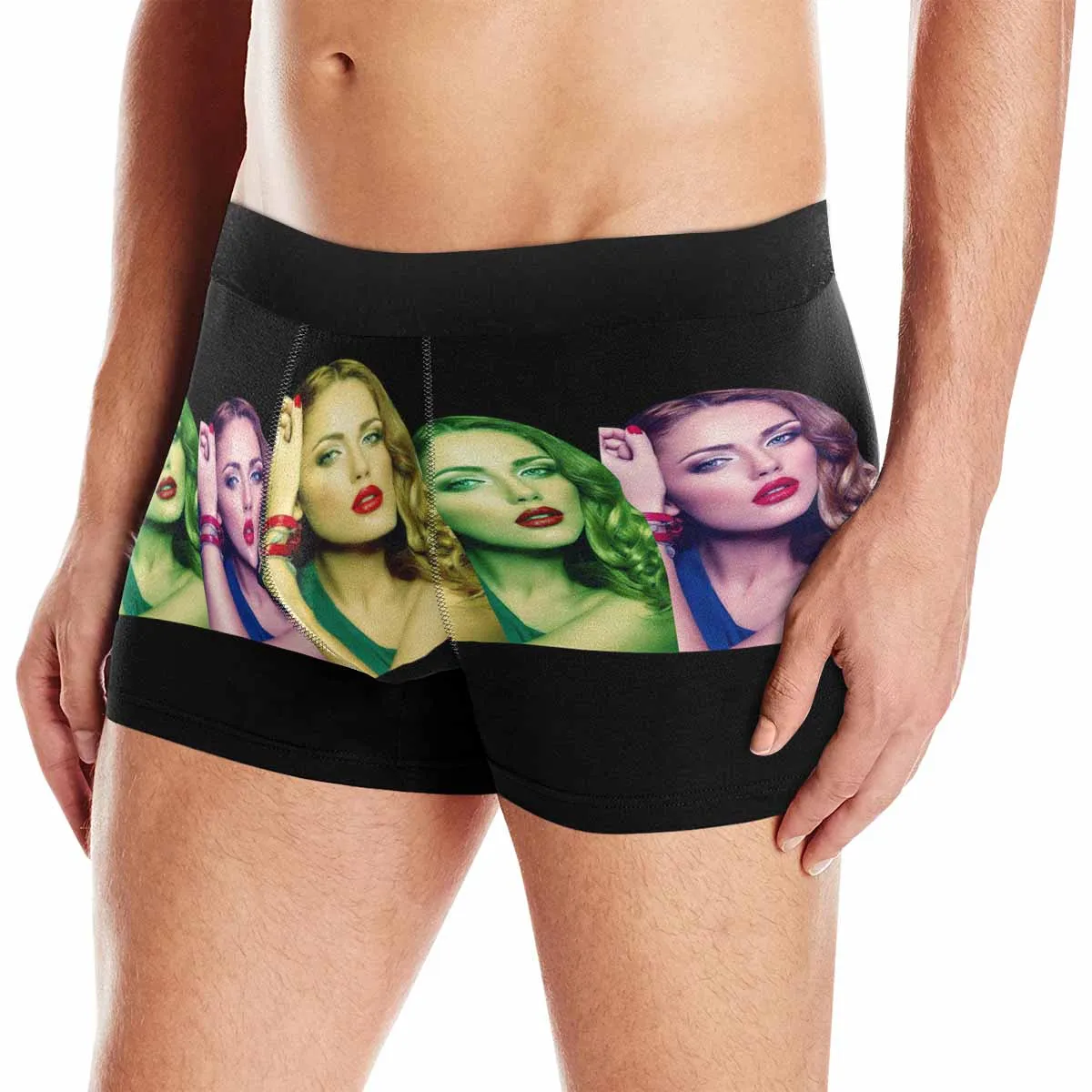 Custom Face Discoloration Men's Boxer Briefs Made for You Custom Underwear For Valentine's Day Gift