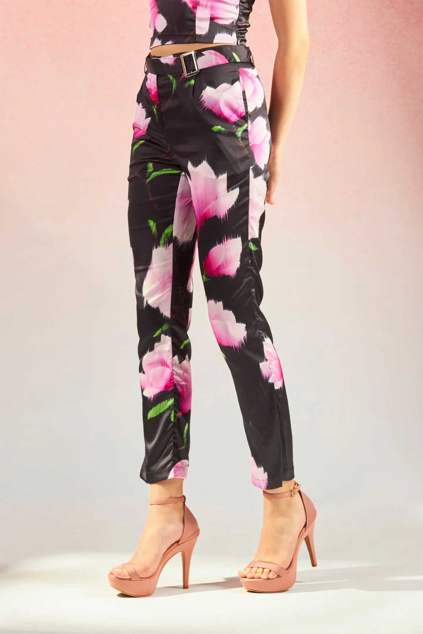 Darcel Trouser|Floral Satin Trousers