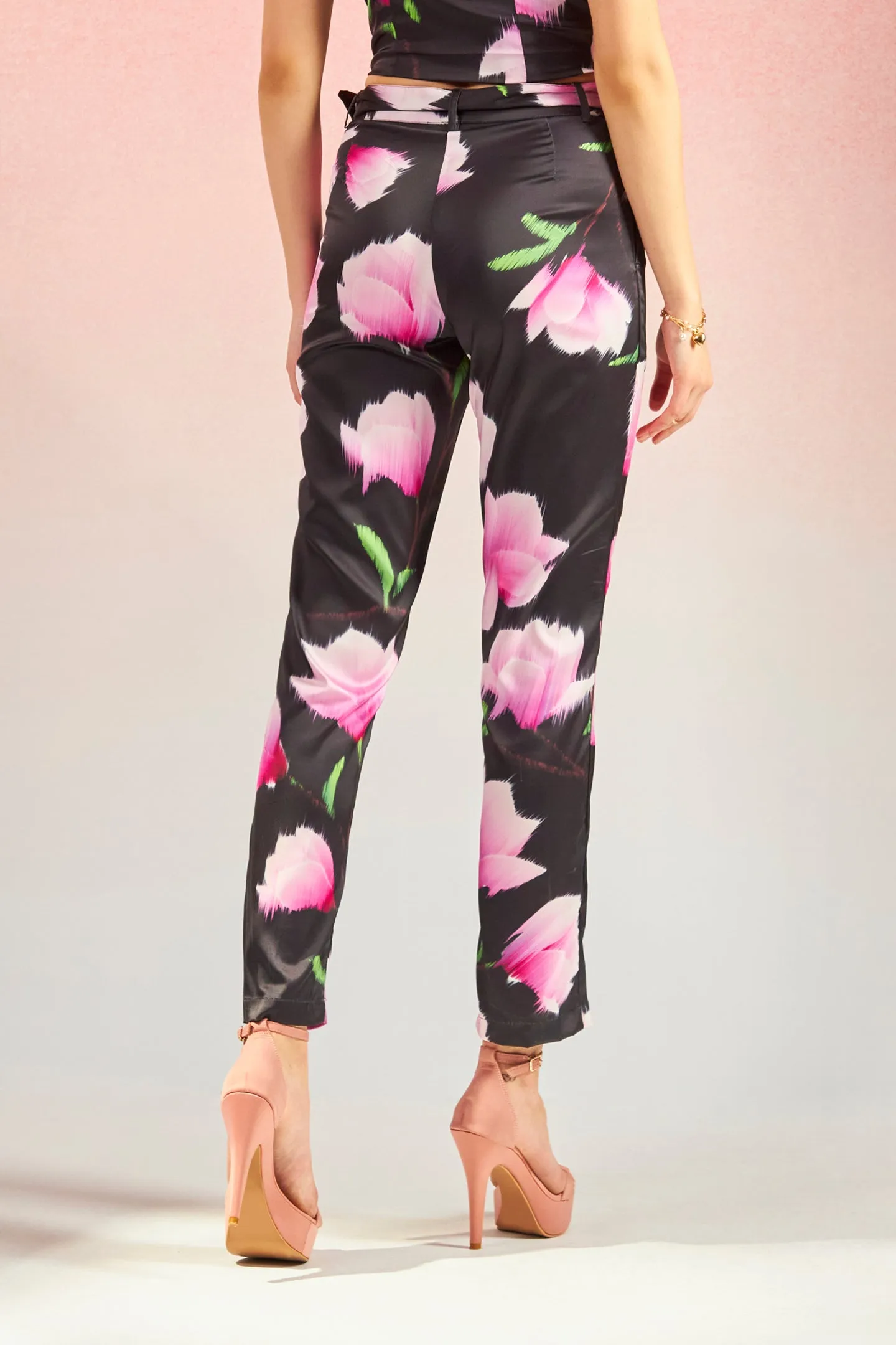 Darcel Trouser|Floral Satin Trousers