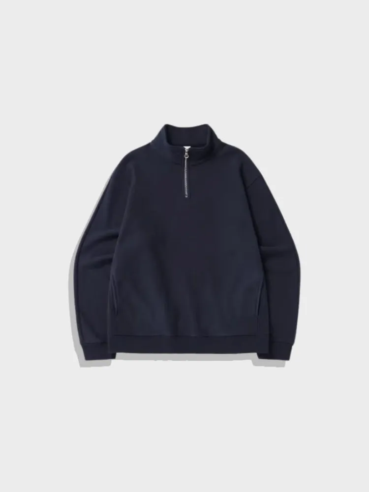 Decarba Oversized Half Zip Pullover