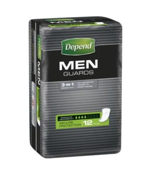 Depend Guards For Men One Size Fits All 12 pack