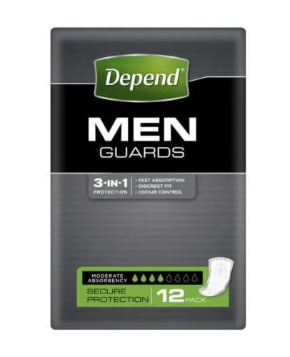 Depend Guards For Men One Size Fits All 12 pack