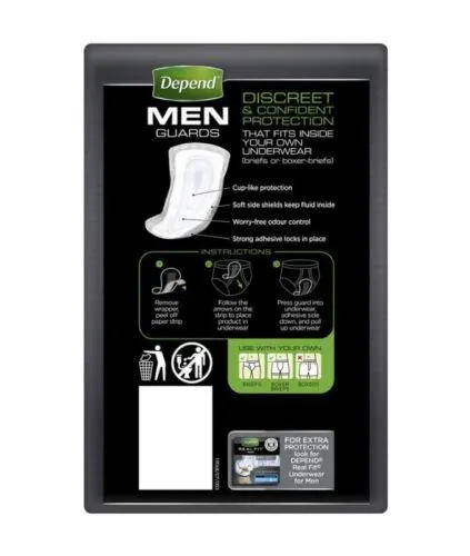 Depend Guards For Men One Size Fits All 12 pack