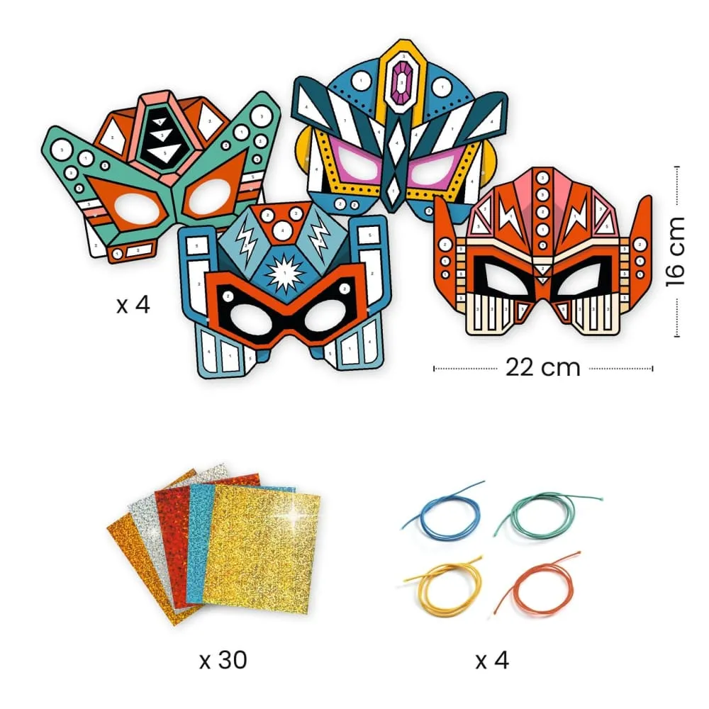 Djeco Do It  Yourself - 4 Super Robot Masks