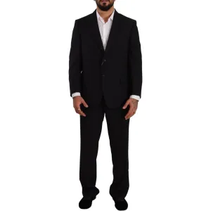 Domenico Tagliente Elegant Two-Piece Black Suit Ensemble